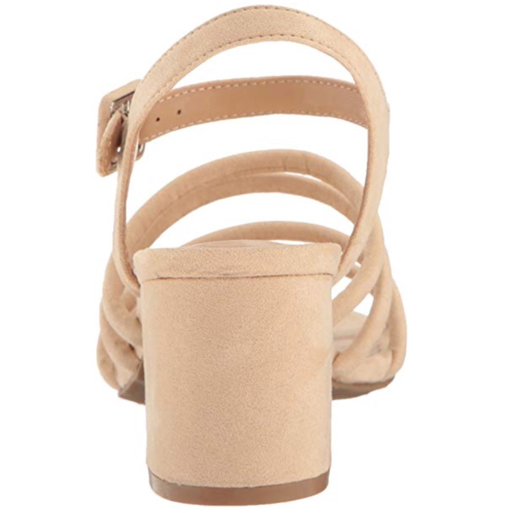 Nude Strappy Gladiator Block Heel Sandal Bootie - Picture 5 of 5